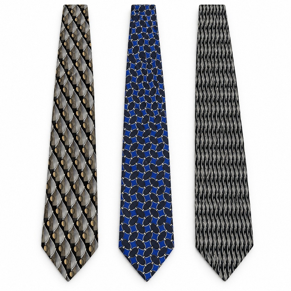 Brooks Brothers Monterey Bay Town Craft Necktie 3 Lot Mens OS Multi Excellent